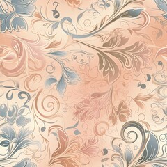 Subtle floral seamless pattern with a polished finish. AI generated.