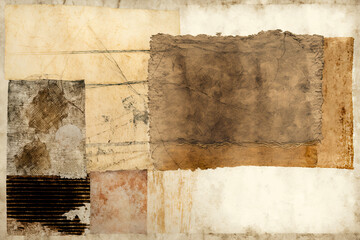 old brown paper with text free space. copyspace. Generative AI
