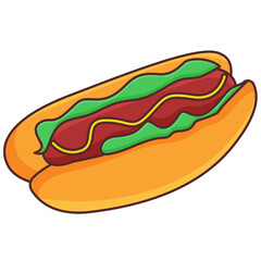 Hot Dog Illustration