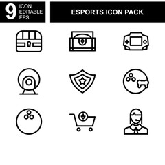 esport icon or logo isolated sign symbol vector illustration - high quality black style vector icons