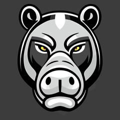 hippo head vector