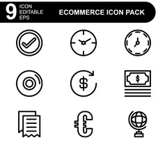 e commerce icon or logo isolated sign symbol vector illustration - high quality black style vector icons
