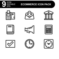 e commerce icon or logo isolated sign symbol vector illustration - high quality black style vector icons