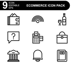 e commerce icon or logo isolated sign symbol vector illustration - high quality black style vector icons