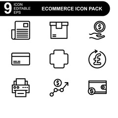 e commerce icon or logo isolated sign symbol vector illustration - high quality black style vector icons