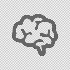 Brain vector icon eps 10. Simple isolated illustration.