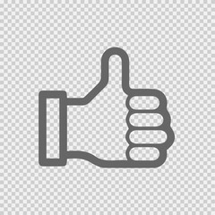 Thumb up icon. Like vector symbol.
