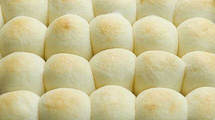 milk bun making processes, homemade bakery preparation concept, fresh dough ball with cream cooking product