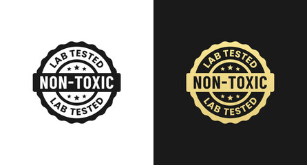 Non Toxic Label or Non Toxic Icon Vector Isolated in Flat Style. Best Non Toxic Label Vector for Product Design Element. Simple Non Toxic Stamp vector for packaging design element. - obrazy, fototapety, plakaty