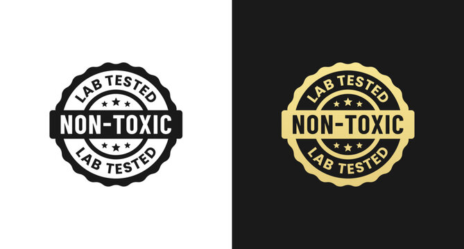 Non Toxic Design Logo Template Non Toxic Label Vector Illustration