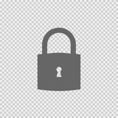 Lock vector icon eps 10. Simple isolated illustration.
