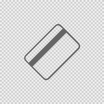 Credit card bank vector icon eps 10. Simple isolated sign symbol.