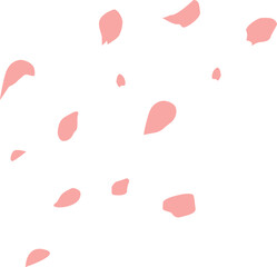 pink falling petals vector element
