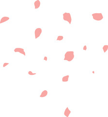 pink falling petals vector element