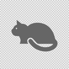 Cat vector icon eps 10. Simple isolated illustration.