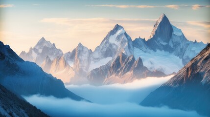  Nature's Masterpiece: Majestic Mountainscape in All Its Glory - Landscape Photography!" Generative Ai