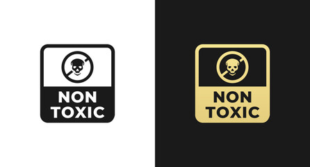 Best Non Toxic Label or Non Toxic Icon Vector Isolated in Flat Style. Non Toxic Label Vector for Product Design Element. Simple Non Toxic Sign vector for packaging design element.