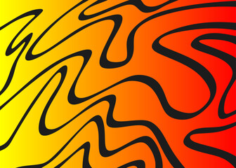 Minimalist background with cute gradient wavy lines pattern