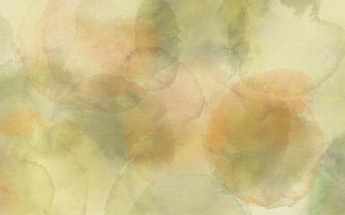 Digital watercolor painting background, abstract art wallpaper, beautiful backdrop, mixed of brown and green