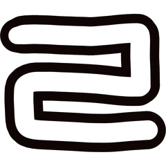 Hangeul korean alphabet drawing