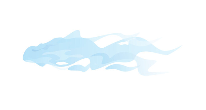 Concept Trace explosion wave spot. This is a flat vector concept cartoon design featuring a blue trace explosion wave spot, set against a clean white background. Vector illustration.