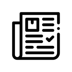 newspaper line icon