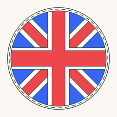 british flag forming a circle, world english language day