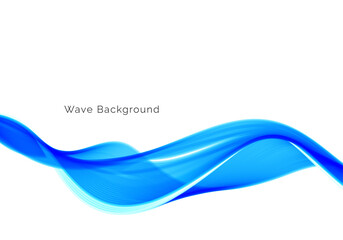 Abstract smooth blue wave illustration design background