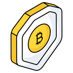An editable design icon bitcoin security 