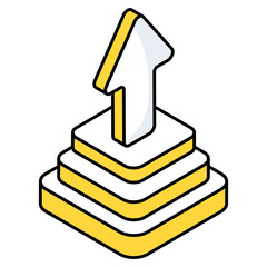 Trendy design icon of upload 