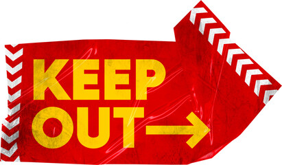 keep out notification sign sticker