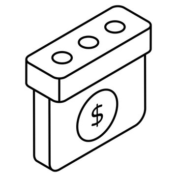 Modern design icon of money time