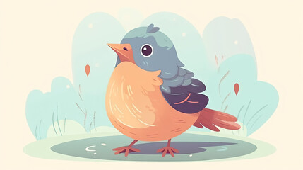 Cute little bird - Generative AI, AI generated