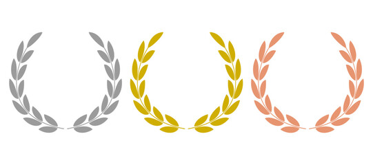 Laurel oak and olive wreaths an award, achievement, heraldry, nobility, emblem