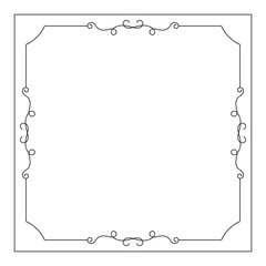 hand drawn outline background and frame