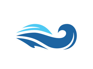 Wave logo vector background. Water icon template. Abstract sea, ocean