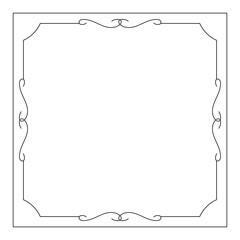 hand drawn outline background and frame