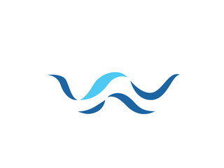 Wave logo vector background. Water icon template. Abstract sea, ocean