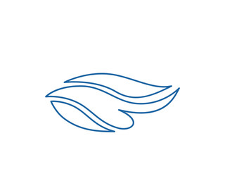 Wave logo vector background. Water icon template. Abstract sea, ocean