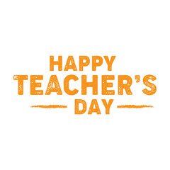 happy teachers day lettering element