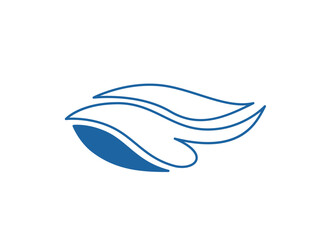 Wave logo vector background. Water icon template. Abstract sea, ocean