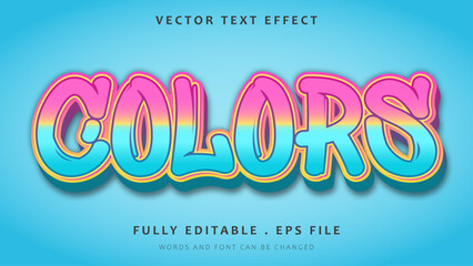 3d Modern Colorful Editable Text Effect Design