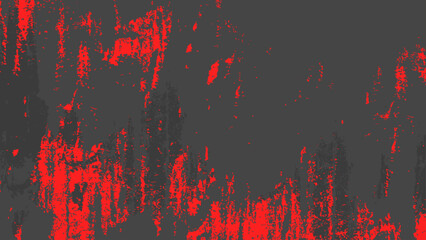 Abstract Red Rough Grunge Texture In Black Background
