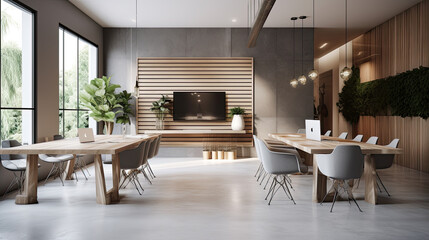 Fototapeta premium Empty Interior Of Modern Design Office