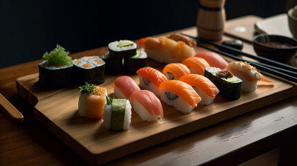 Mouthwatering Sushi and Sashimi Collection - Studio Shot