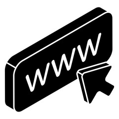 Fototapeta premium Flat design icon of web browser, www vector 