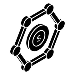 A trendy vector design of chemical structureA trendy vector design of chemical structure