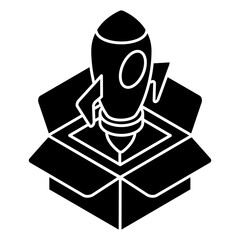 Trendy design icon of parcel initiation 