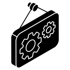 An icon design of maintenance board 