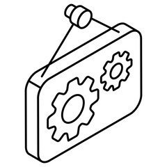 An icon design of maintenance board 